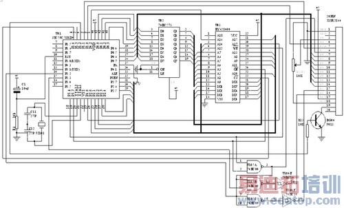 STC89C58RD+ƬHY628400洢ӵ·