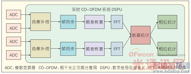 ˫ƫCO-OFDM ϵͳDSPU ṹͼ