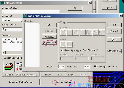 Gerber׶ѡһƬԪ϶Ĳ㣨һΪTop㣩Device SetupPhoto Plotter SetupD-CodeԭеDɾRegenerate