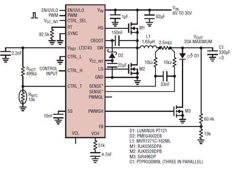 ת PWM  6V  30V20A LED 