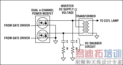 Figure 2. Push-pull drain snubber circuit.