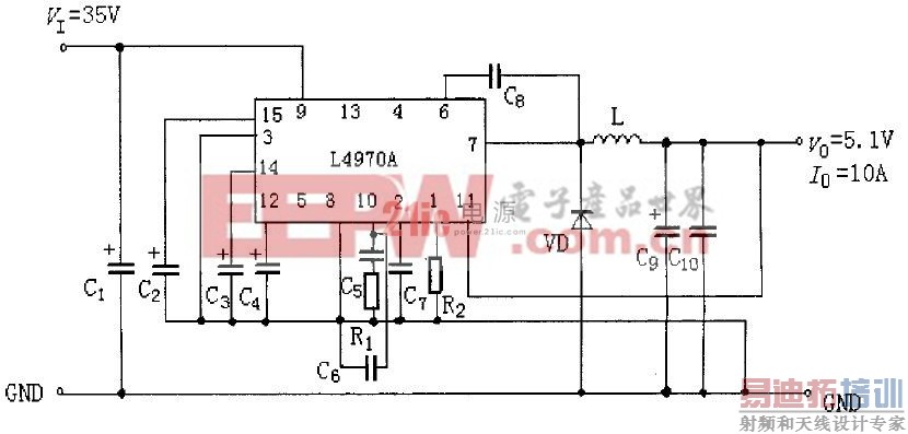 ͼ3 5. 1V/ 10A صԴ