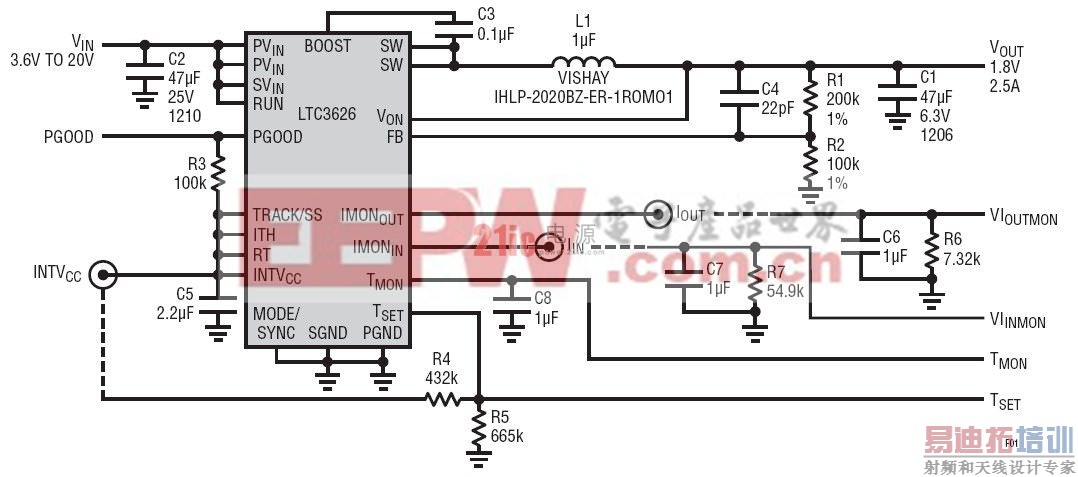 е¶ȼӹܵ LTC3626 ͬѹѹصĵƬʽѹ SWITCHER+