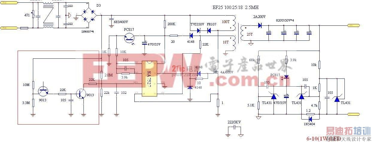 6LED - 10LED / 350MA