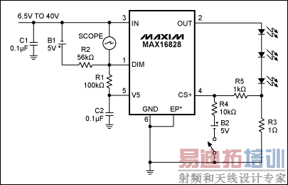 Figure 7. The test setup shown lets you measure transient die temperatures using an on-chip ESD diode. *EP indicates an exposed pad.